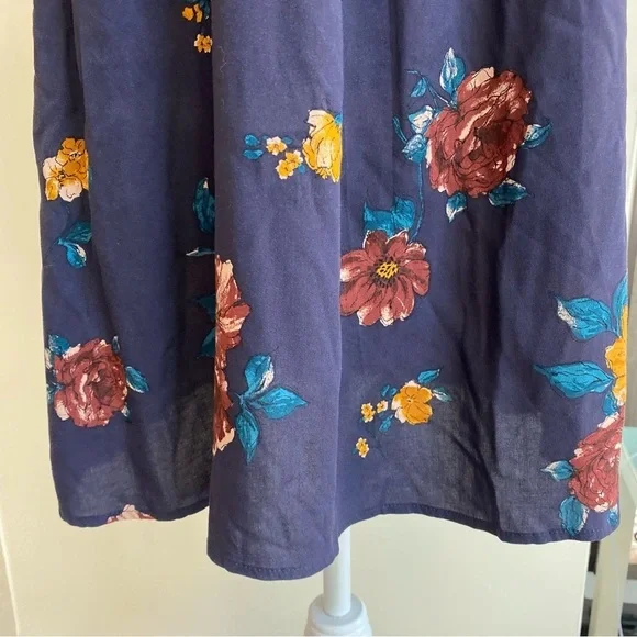 Xhilaration Purple Floral Women S Mock Neck Sleeveless Mini Shift Dress Bohemian - Picture 6 of 15